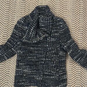 Chic Black and White Knit Jacket